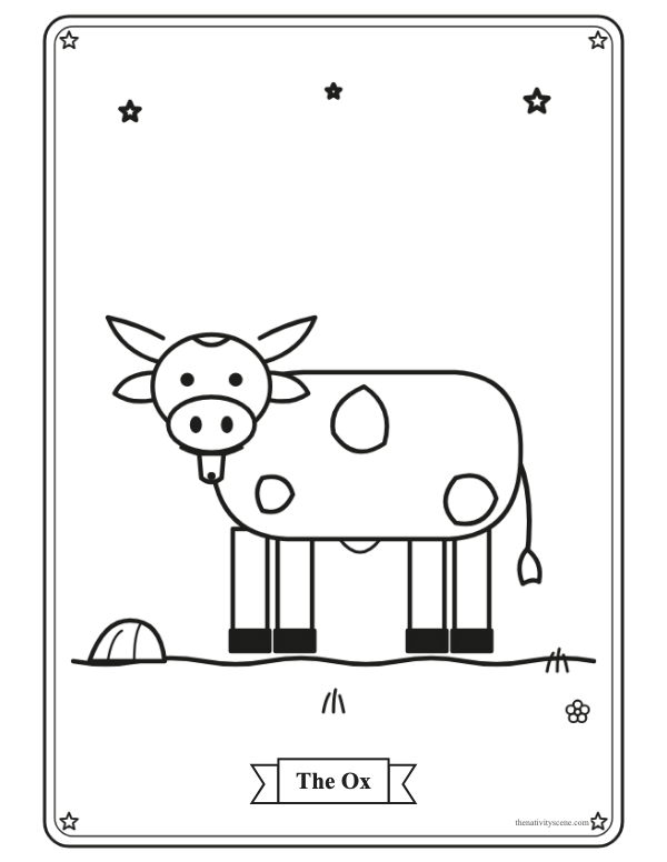Printable coloring page: The ox