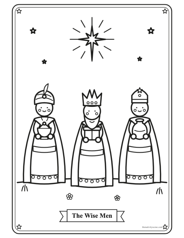 Printable coloring page: The Wise Men